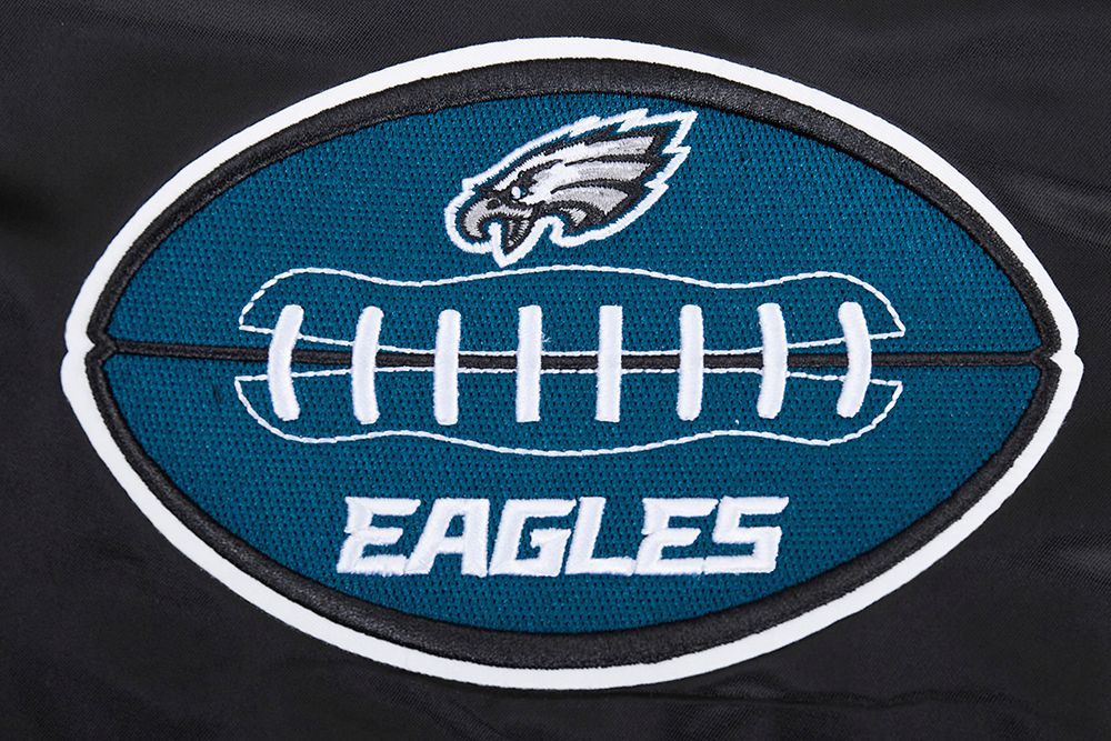 Philadelphia Eagles Old English Rib Satin Jacket