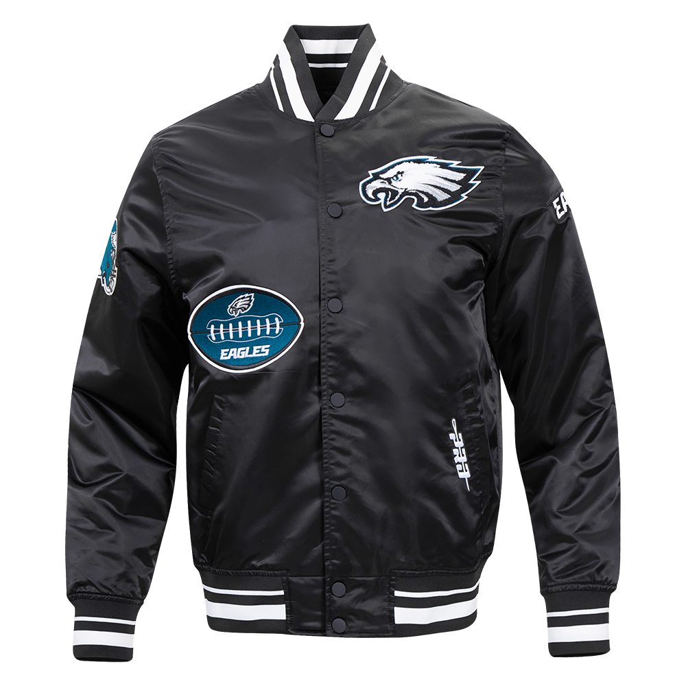 Philadelphia Eagles Old English Rib Satin Jacket