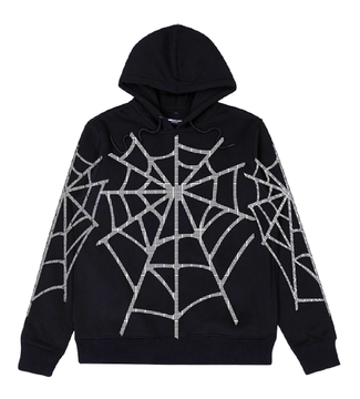 Rhinestone web hoodie