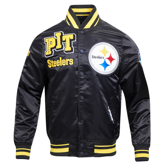 Pittsburgh Steelers Mash Up Rib Satin Jacket