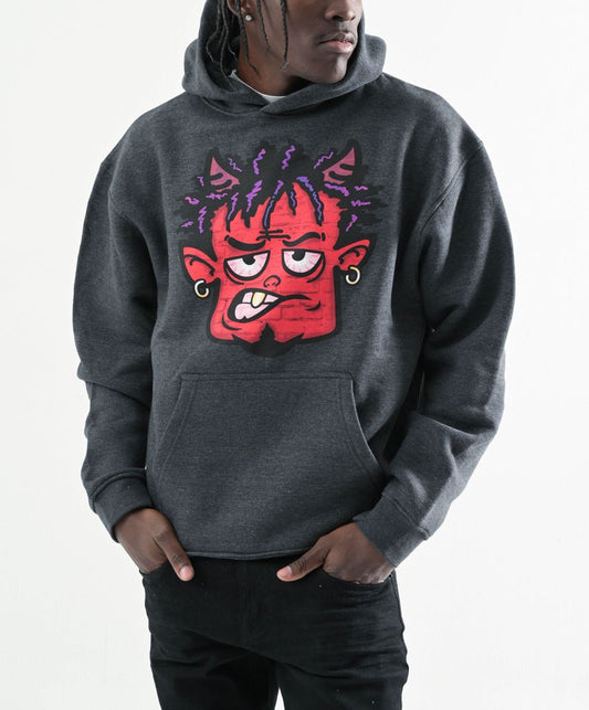 CROPPED OVERSIZE GRAPHIC PRINT HOODIE